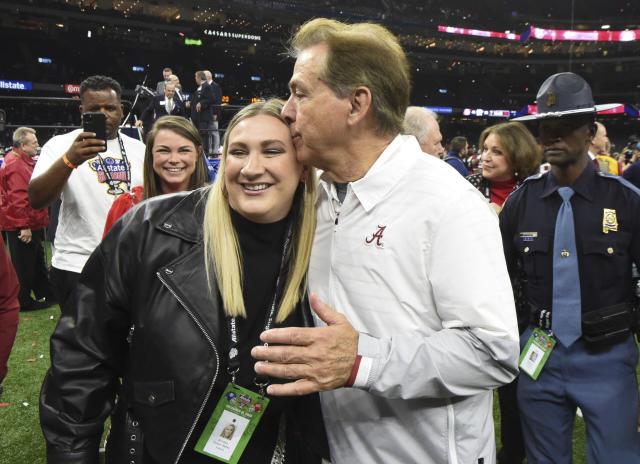 WATCH: Nick Saban's daughter shares video of the GOAT wiping out at the beach - Yahoo Sports