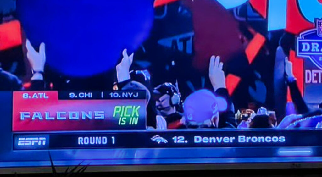 ESPN graphic for Falcons pick Michael Penix Jr.