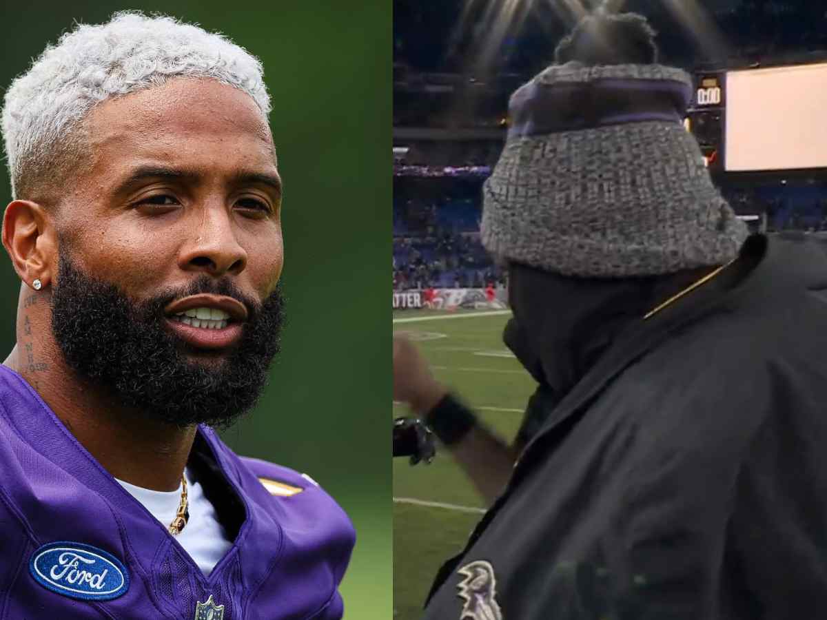 WATCH: Odell Beckham Jr. starts a subtle ‘MVP chant’ out of nowhere during Lamar Jackson’s interview following playoff win