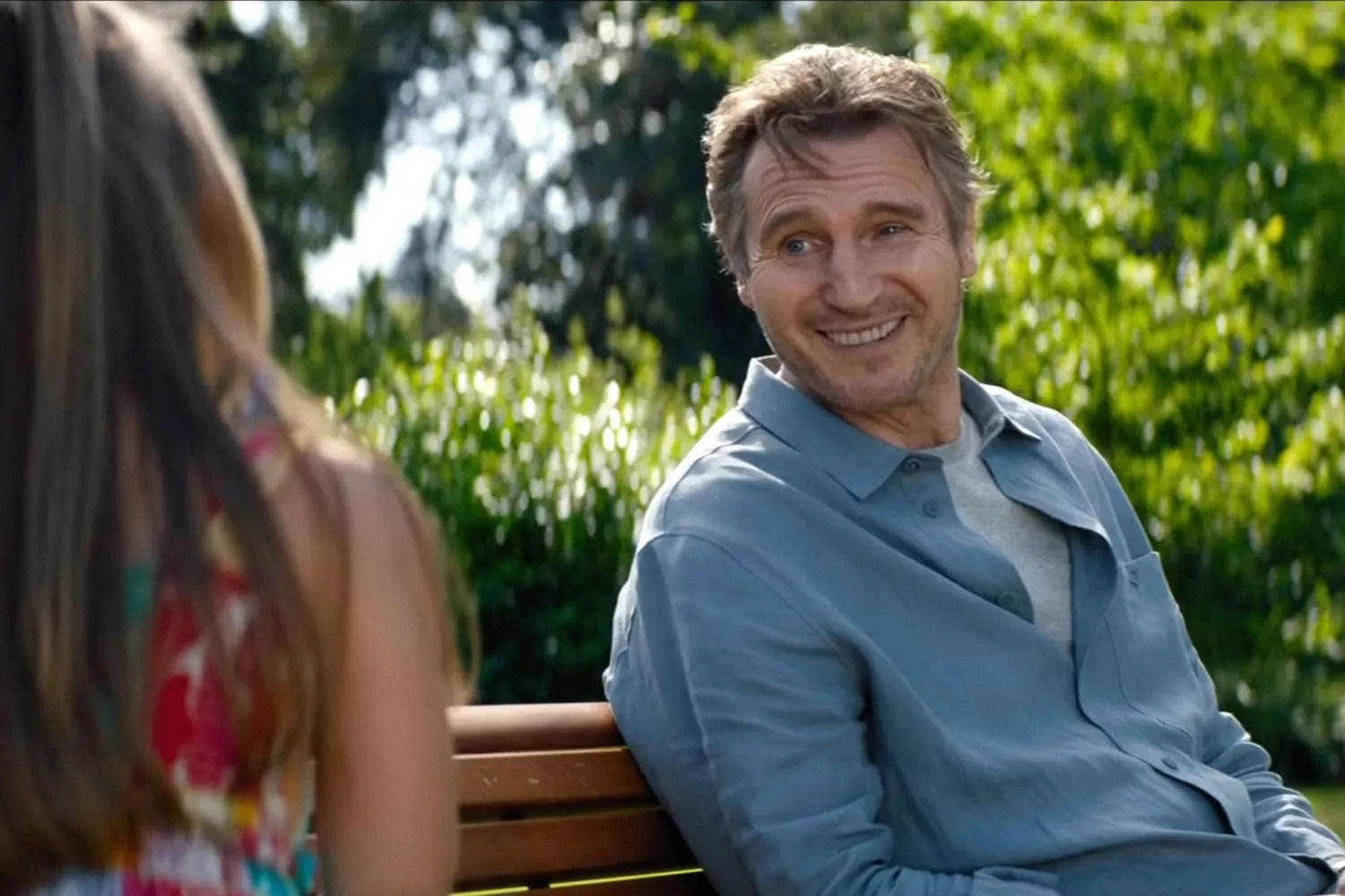 BLACKLIGHT, from left: Gabriella Sengos, Liam Neeson, 2022. © Briarcliff Entertainment / Courtesy Everett Collection