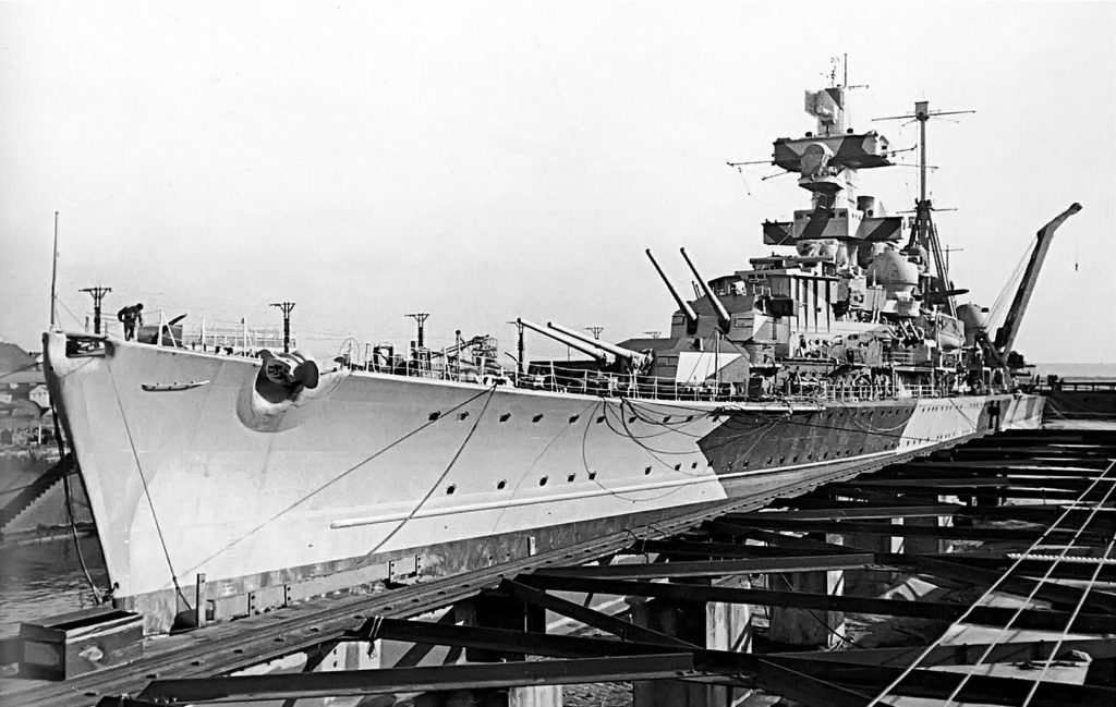 Admiral Hipper in Brest in 1941.