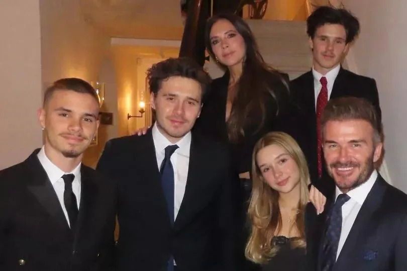 The Beckhams in a family photo