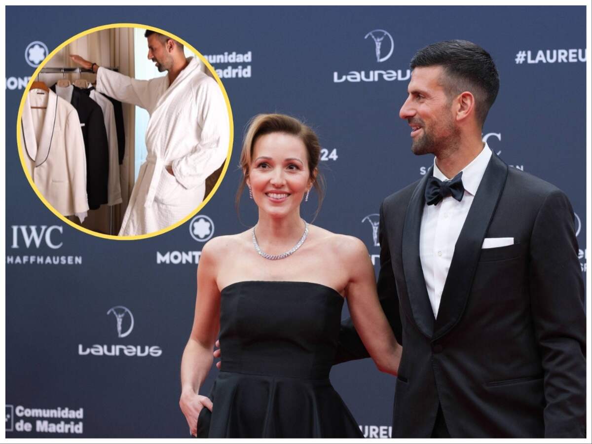 WATCH: “We couldn’t decide which one to go for,” Novak Djokovic reveals the wardrobe dilemma before he walked up to clinch his fifth Laureus Sportsman of the Year Award