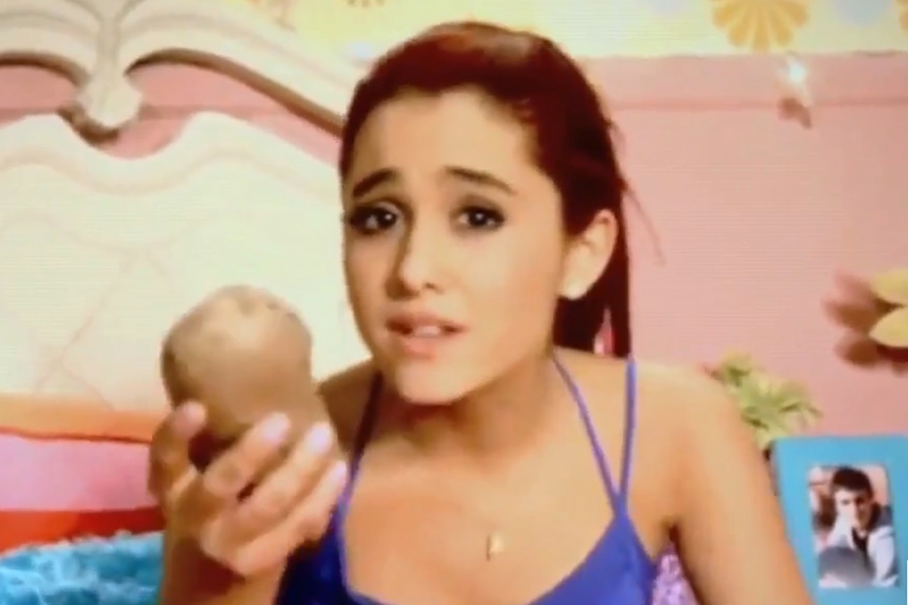 Quiet On The Set' Unearths Disturbing Clip of A Young Ariana Grande "Milking"  A Potato