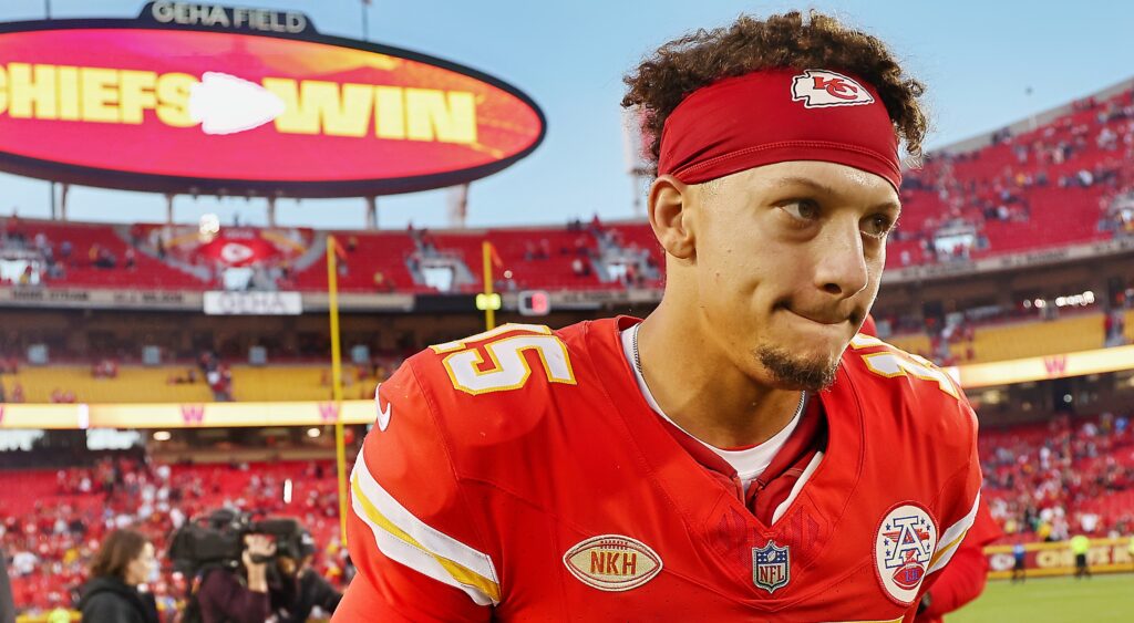 Patrick Mahomes in uniform