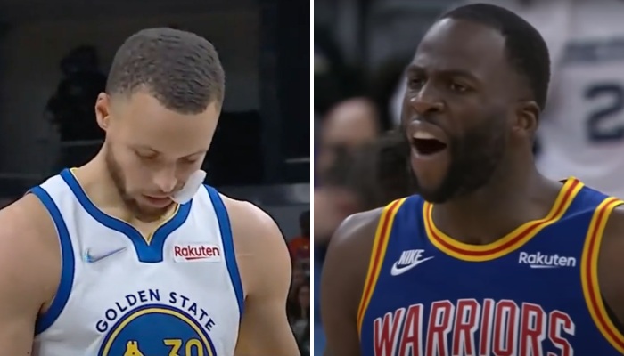 Golden State Warriors NBA stars Stephen Curry (left) and Draymond Green (right)