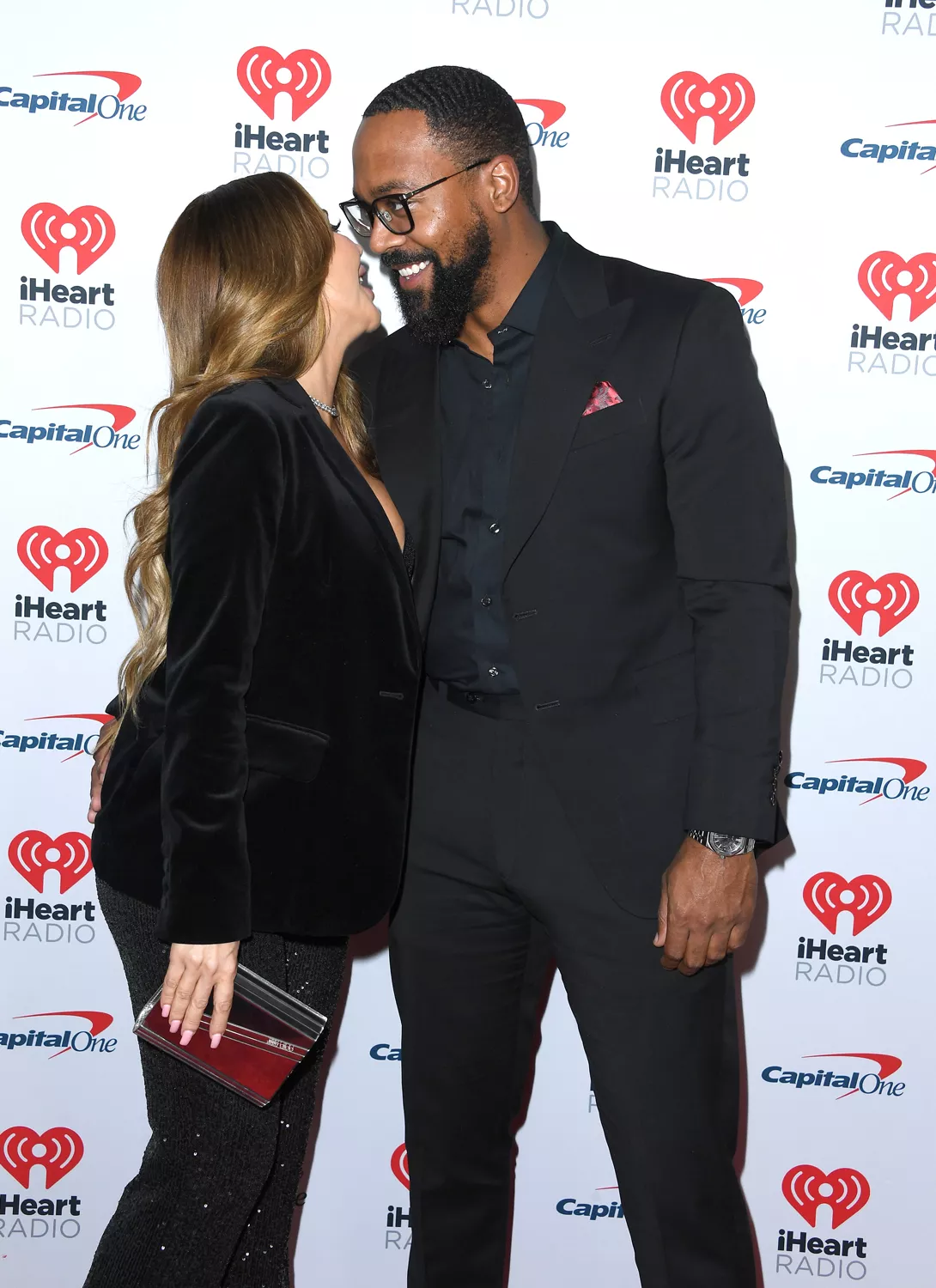 Larsa Pippen, Marcus Jordan arrives at the KIIS FM's iHeartRadio Jingle Ball 2023 Presented By Capital One at The Kia Forum on December 01, 2023 in Inglewood, California.