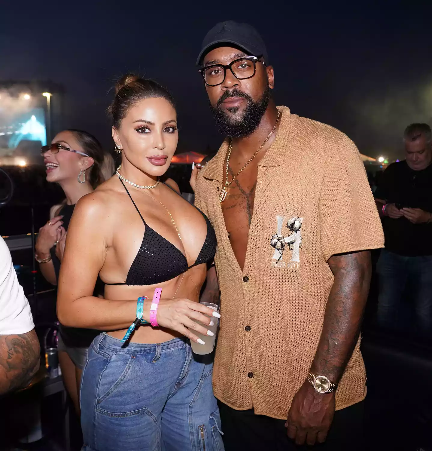 Larsa Pippen and Marcus Jordan attend day 2 of Rolling Loud at Hard Rock Stadium on July 22, 2023 in Miami Gardens, Florida.