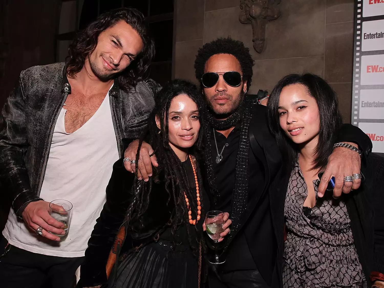 Jason Momoa, Lisa Bonet, Lenny Kravitz and Zoe Kravitz at Entertainment Weekly's Party to Celebrate the Best Director Oscar Nominees on February 25, 2010. 