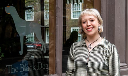 Lily Bottomley outside the pub