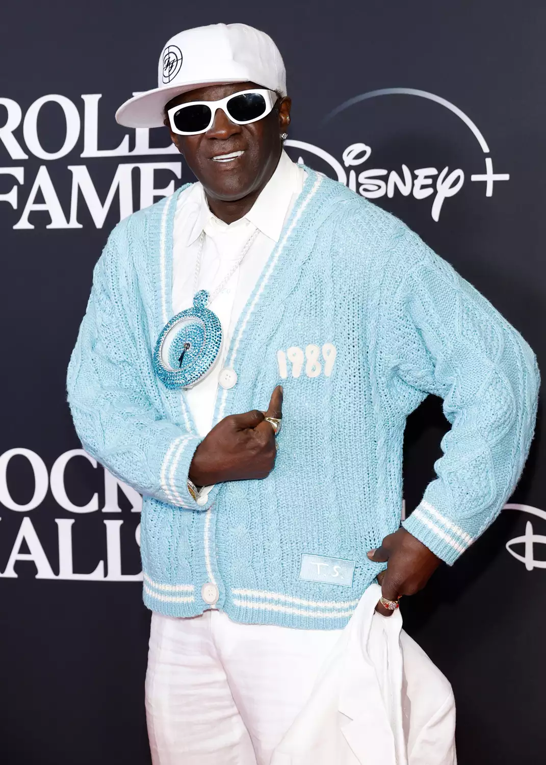 Flavor Flav of Public Enemy attends the 38th Annual Rock & Roll Hall Of Fame Induction Ceremony at Barclays Center on November 03, 2023