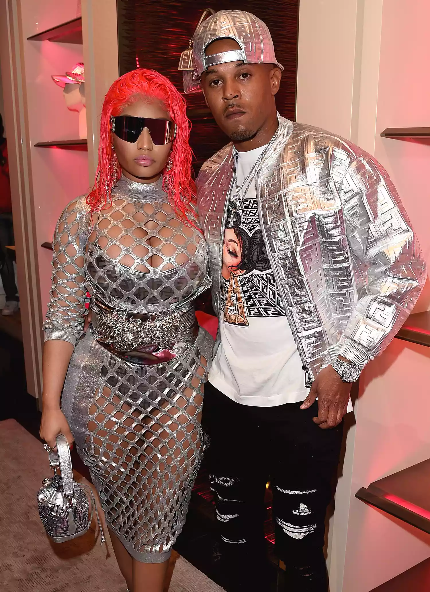 Exclusive - Nicki Minaj and Kenneth Petty attend FENDI Prints On