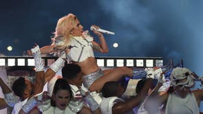 Singer Lady Gaga performs during the halftime show of Super Bowl LI at NGR Stadium in Houston, Texas, on February 5, 2017. 