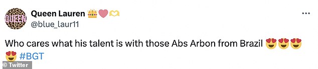 Fans of the show found it entertaining that hosts Ant and Dec had warned viewers not to attempt Arbon's stunts at home, while others were stunned by Arbon's physique