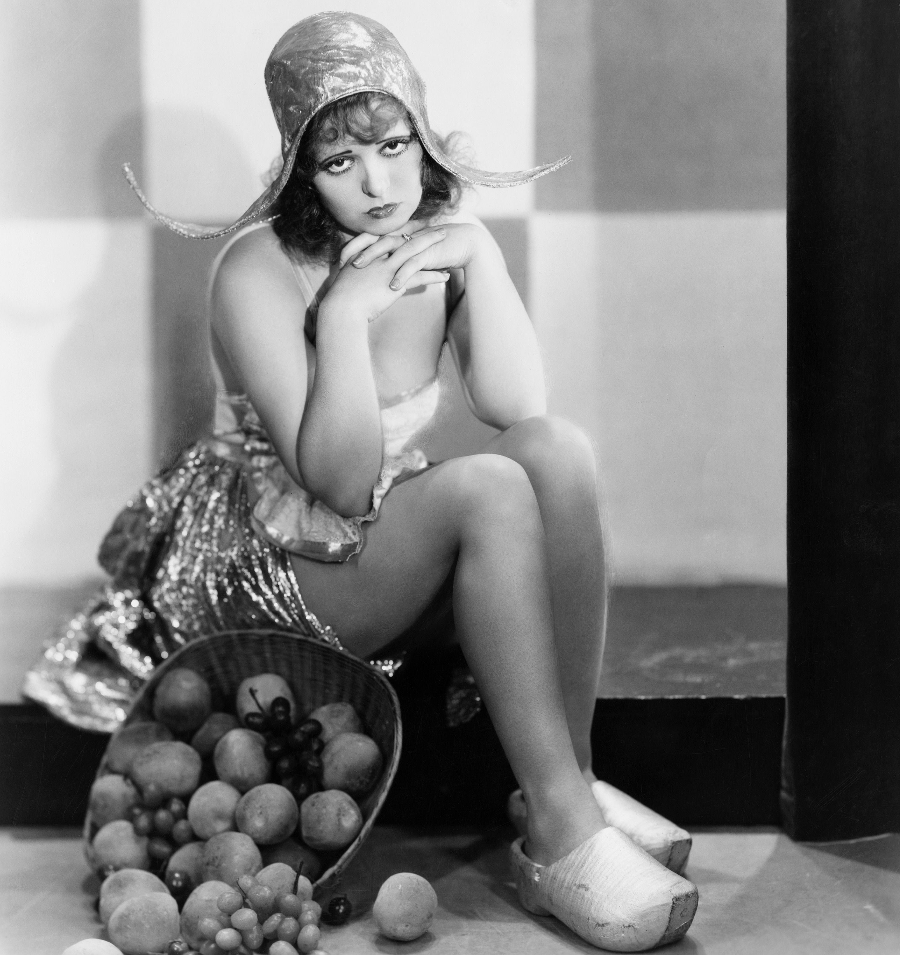 Clara Bow wearing a Dutch girl style outfit