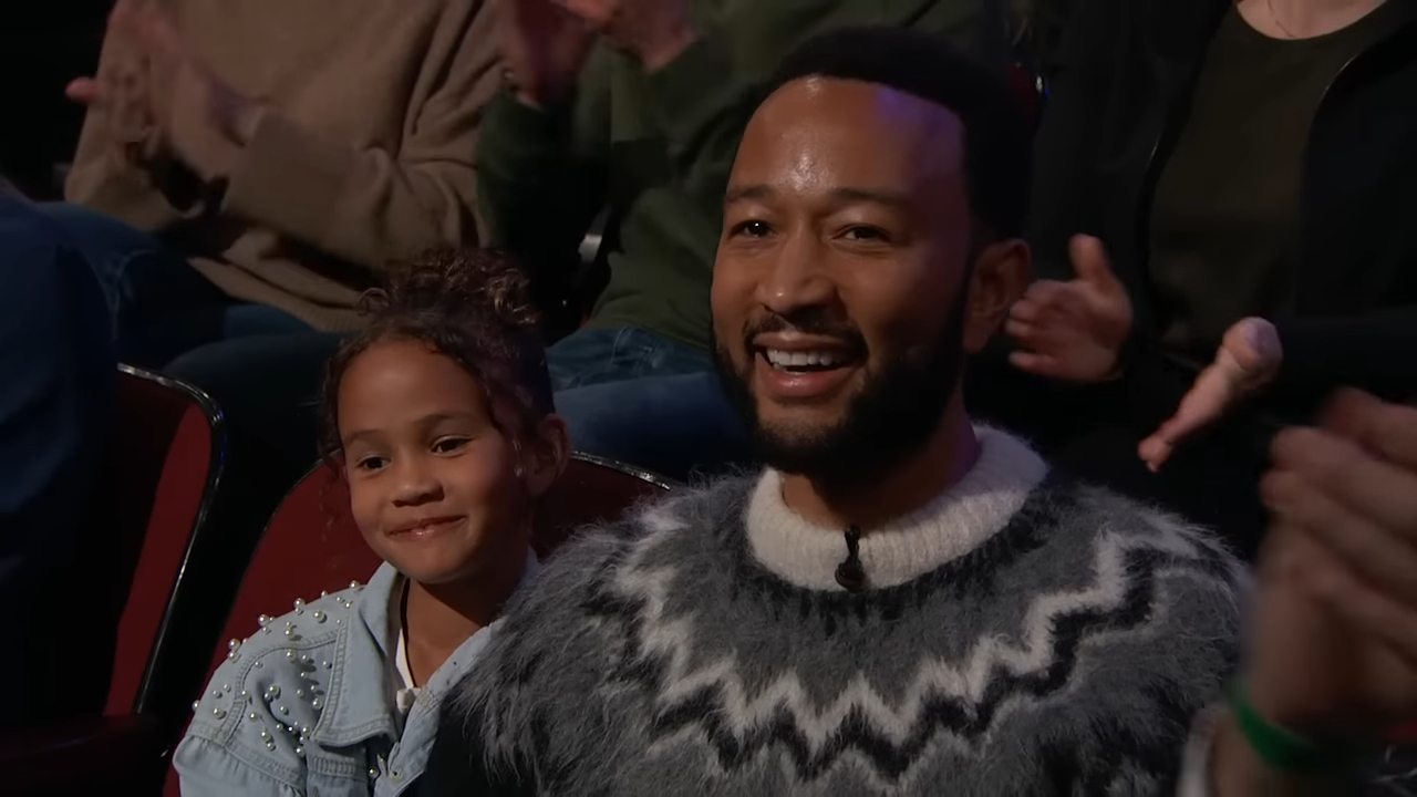 John Legend and his daughter, Luna.