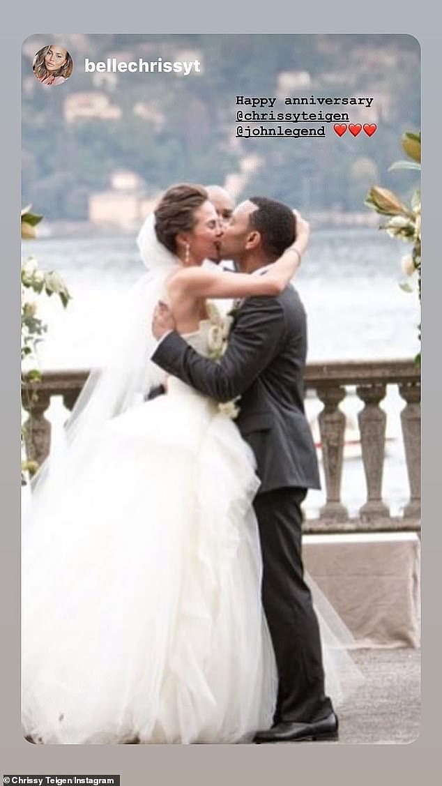 Second time around: The 37-year-old multihyphenate ¿ who just renewed her vows with Legend ¿ told the publication that she wished she'd written her pledge to her husband the first time around; a fan page recently posted a throwback photo from their 2013 wedding, which Chrissy reshared on Instagram