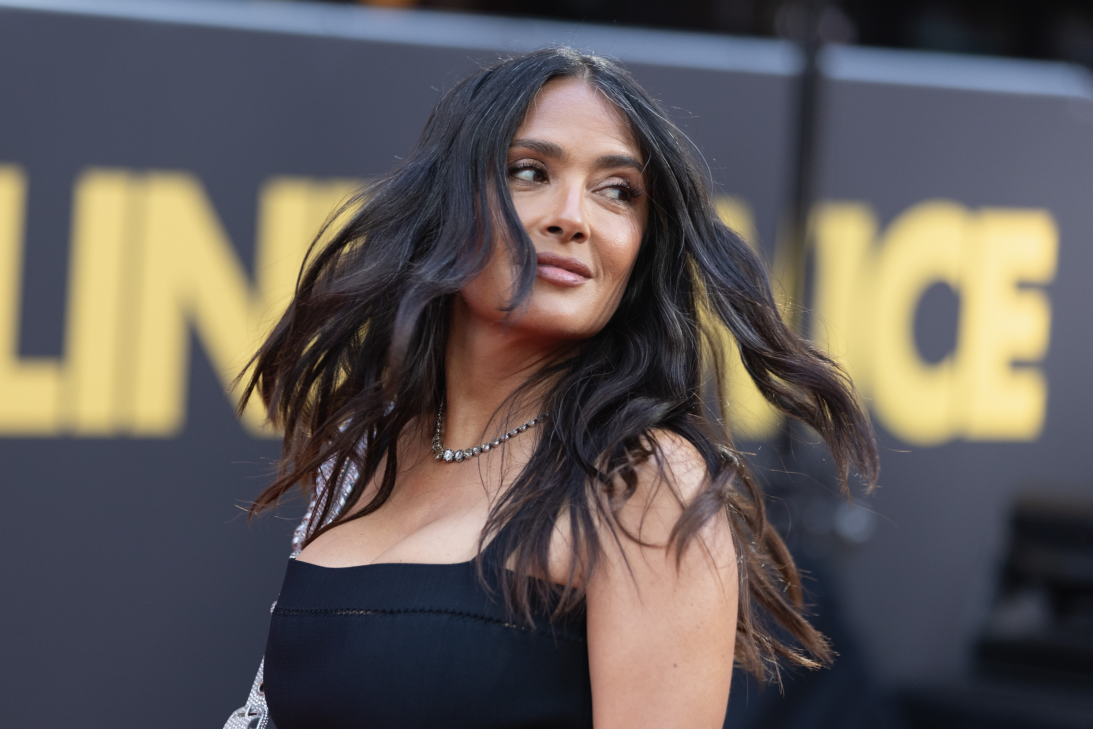 Salma Hayek attends the European premiere of "Blink Twice" in London, England, on August 19, 2024 | Source: Getty Images