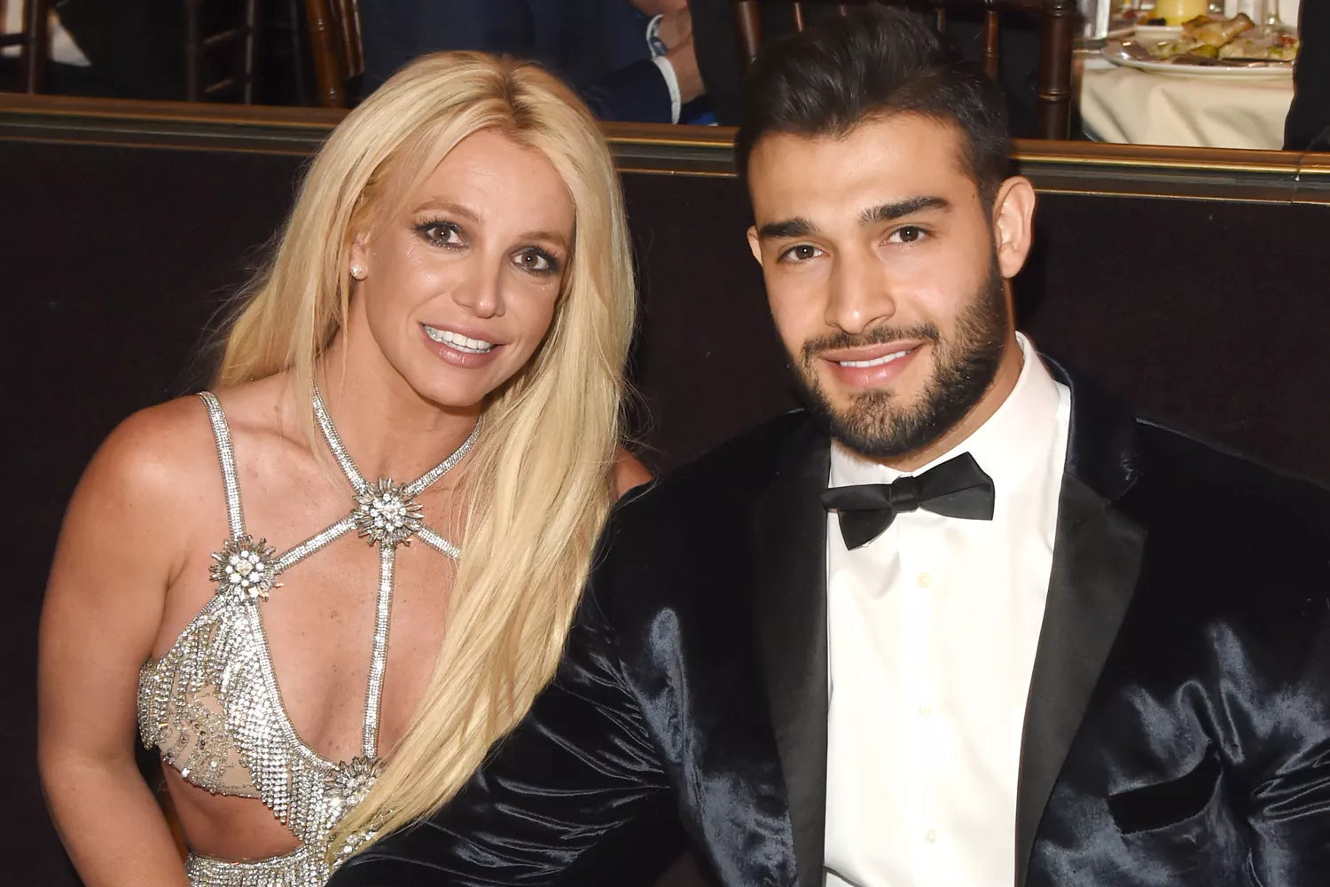 Honoree Britney Spears (L) and Sam Asghari attend the 29th Annual GLAAD Media Awards at The Beverly Hilton Hotel on April 12, 2018 in Beverly Hills, California.