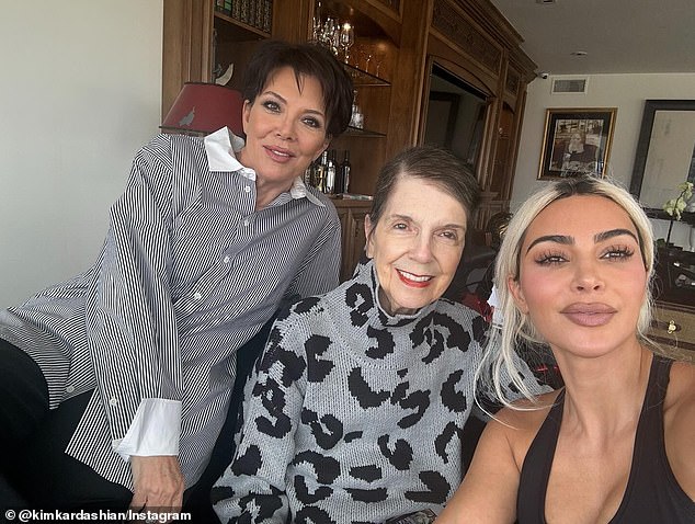 Kim Kardashian, 43, would also take to instagram to share how her grandmother has been 'the best example of strength and independence'