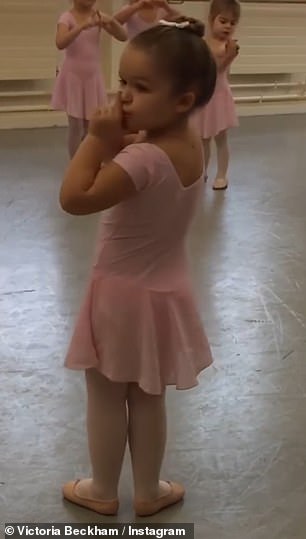 The selection of images showed her as a young child taking part in dance classes as part of the post