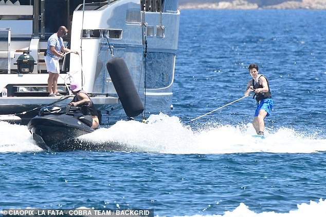 Soon it was Cruz's turn to ride the waves as Romeo hopped on the jet ski