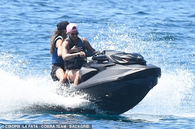 He wasted no time dragging the family out onto the high seas to play around with the toys