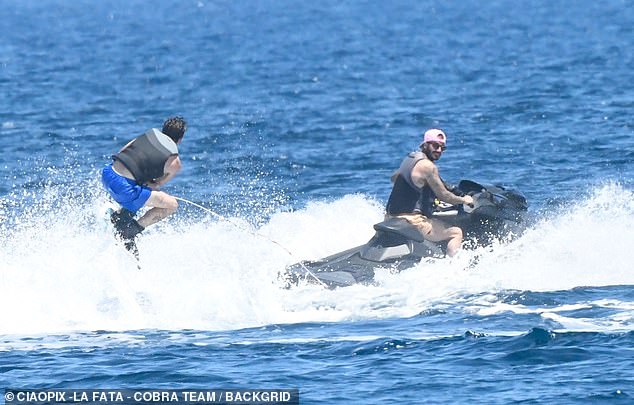 He took Cruz for a water ski ride while taking control of the jet ski