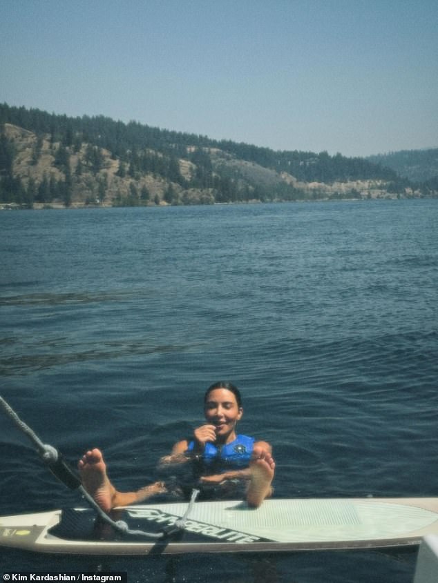 On Friday, the reality TV personality, 43, took to Instagram to share a photo series of her and her family on vacation at Lake Coeur d'Alene in Idaho