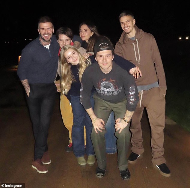 The couple have embraced family life with their four children - Brooklyn, 25, Romeo, 21, Cruz, 19, and 12-year-old Harper