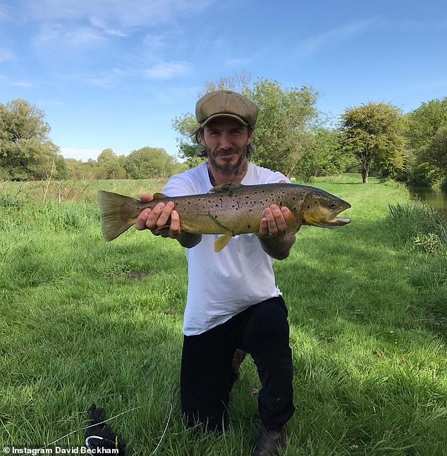 A big catch: Fishing is another outdoorsy hobby that David has taken on post-retirement