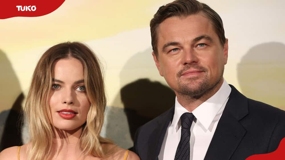 Margot Robbie and Leonardo DiCaprio