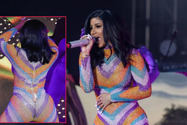 Nữ rapper Cardi B rách quần vì lắc hông quá sung - Ngôi sao