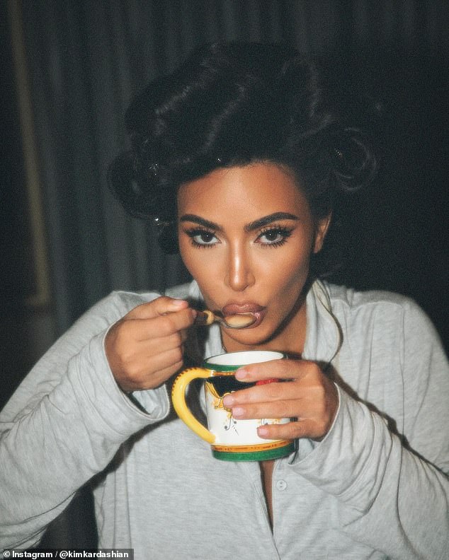 Kim was also active on Instagram Wednesday as she shared two new glamorous snapshots with her 361 million followers