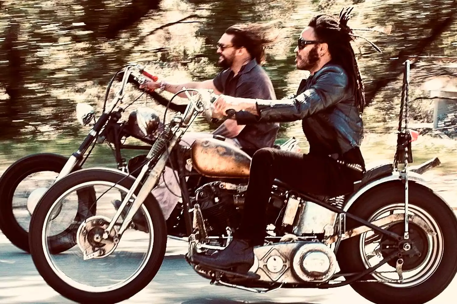 Lenny Kravitz and Jason Momoa, posted on Lenny's IG on Aug. 1, 2022 for Jason's bday.