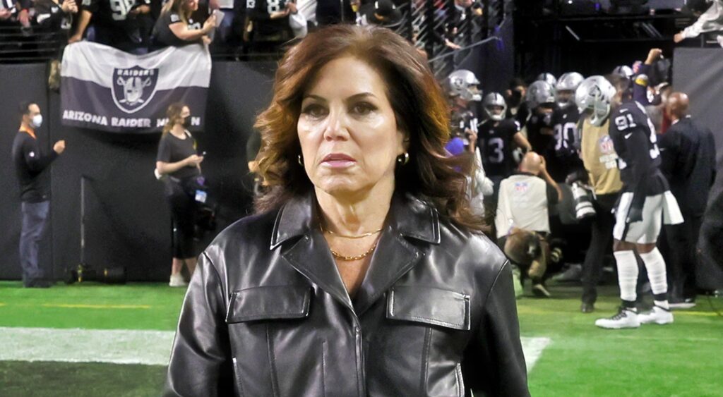 Michele Tafoya of NBC Sports looking on.