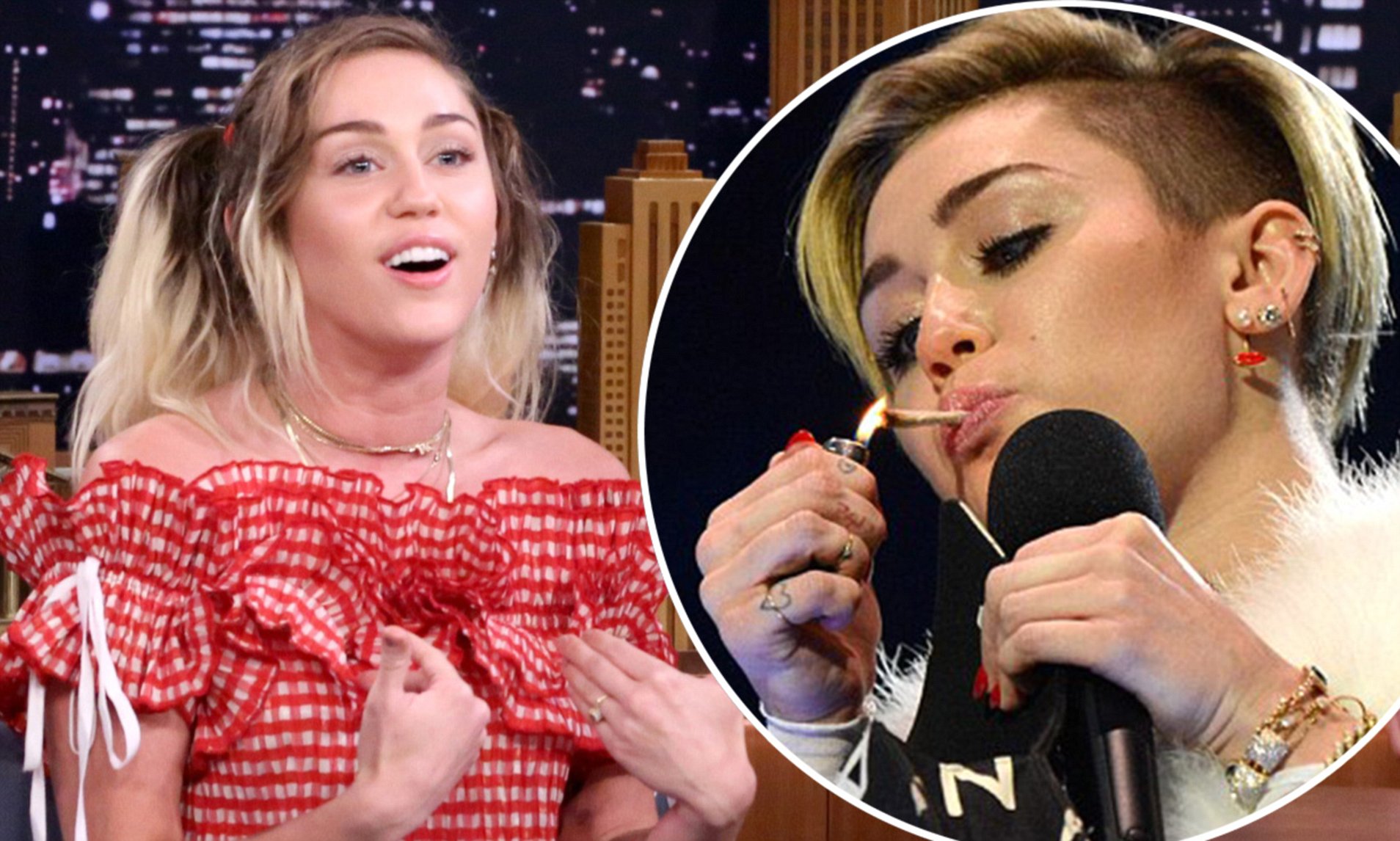 Miley Cyrus tells Jimmy Fallon she quit smoking marijuana | Daily Mail  Online