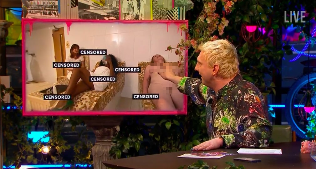 They were on Live: Late Night Lycett when they were surprised with a nudist segment