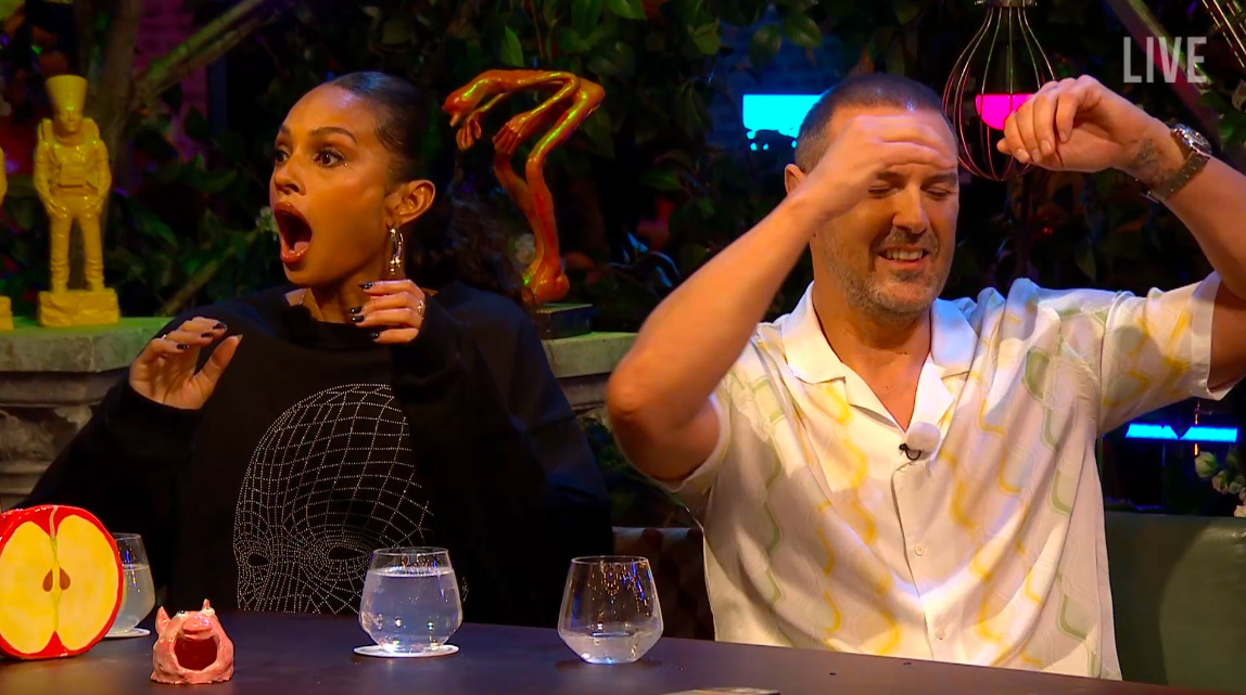 Alesha Dixon and Paddy McGuinness were left red-faced during a live TV show