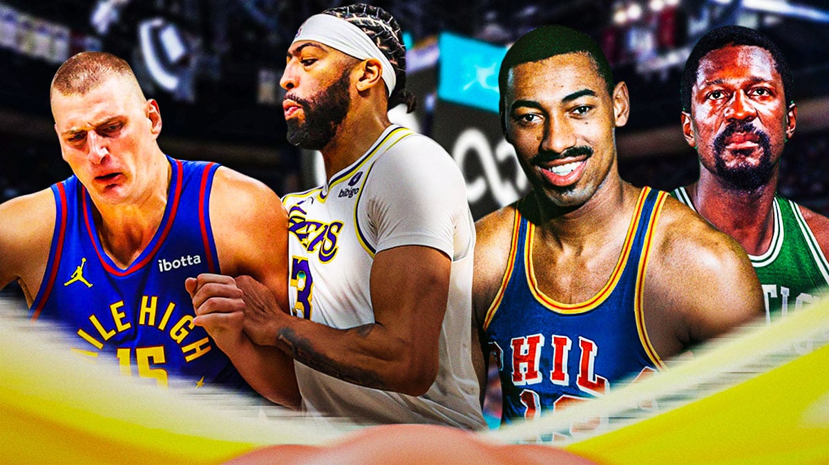 Nikola Jokic, Anthony Davis, Wilt Chamberlain, and Bill Russell