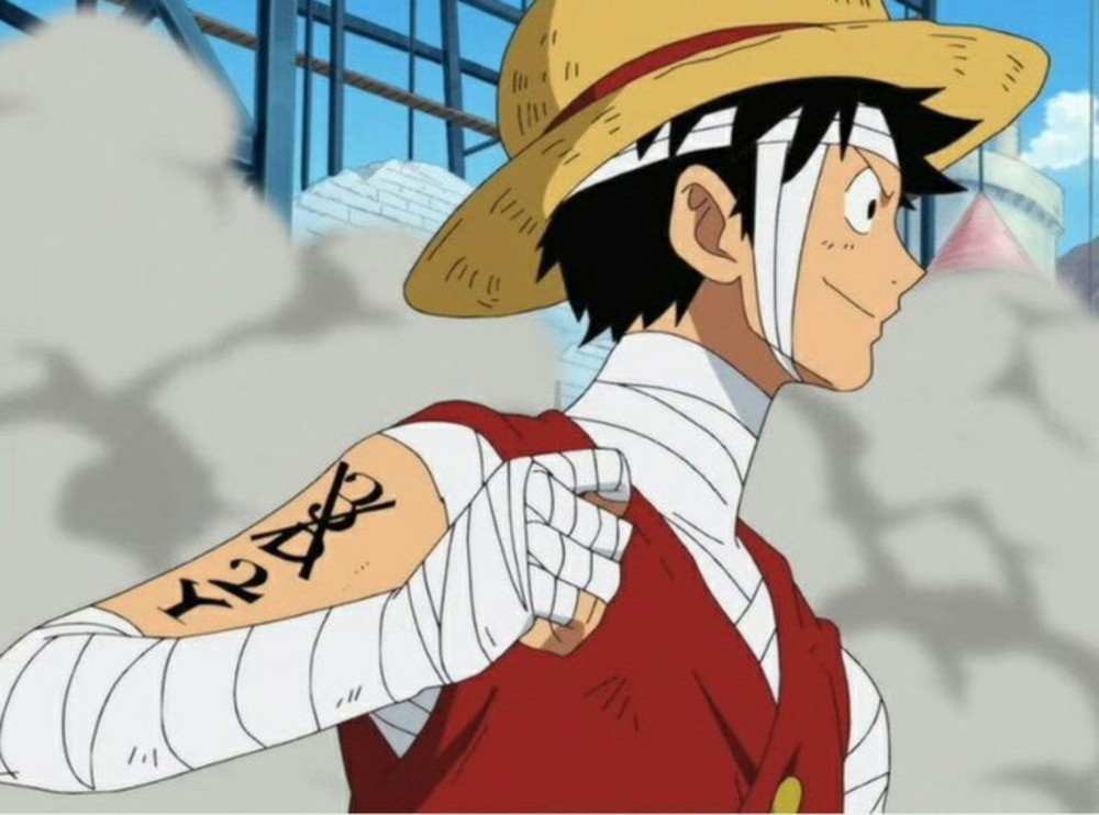 Luffy's 3D2Y Tattoo