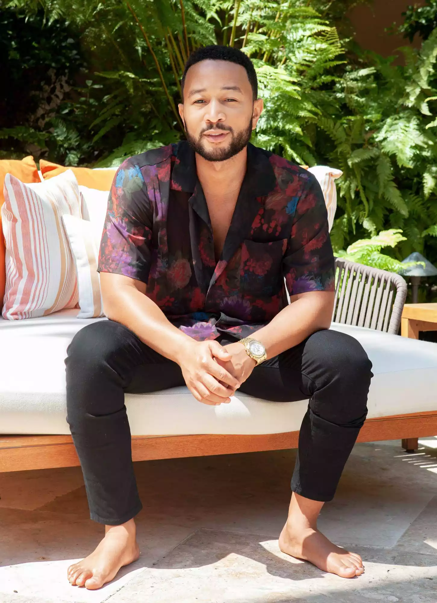 Singer-songwriter John Legend appears during a photo session at The Bel Air Hotel in Beverly Hills, Calif.,